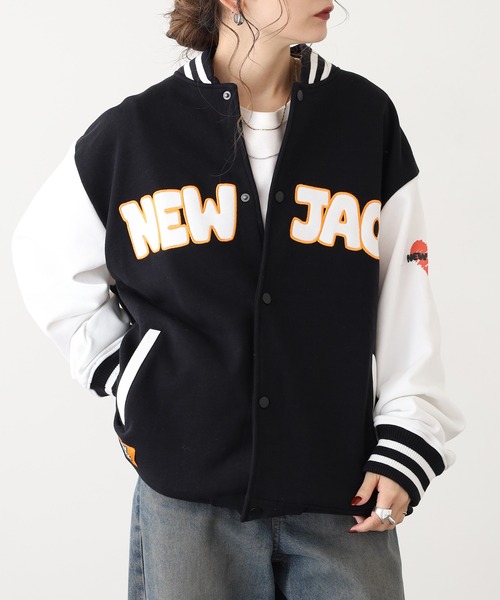 in the attic(インジアティック)の「NEW JACK ハート BOY&GIRLS カットスタジャン(スタジャン・メンズ・ブラック/サックスブルー・L/M)」の16枚目の写真