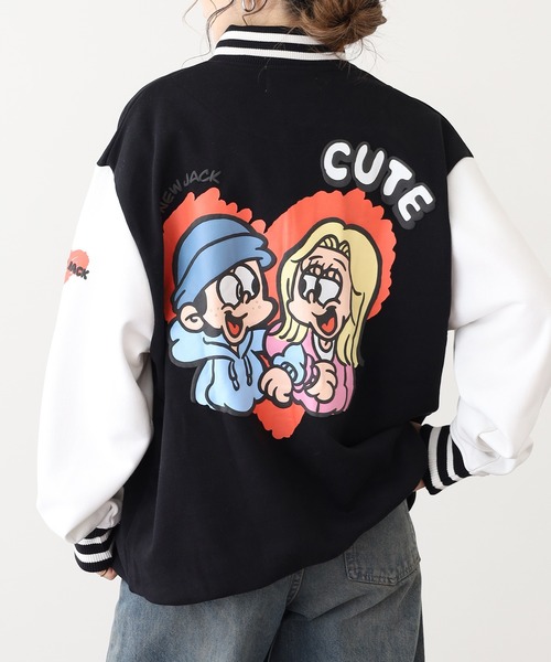 in the attic(インジアティック)の「NEW JACK ハート BOY&GIRLS カットスタジャン(スタジャン・メンズ・ブラック/サックスブルー・L/M)」の18枚目の写真