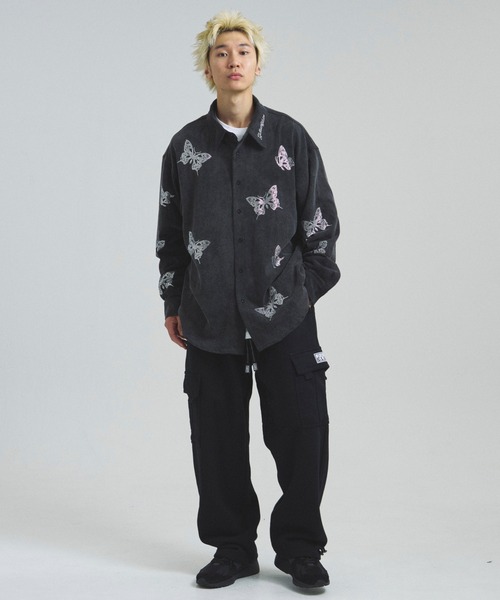 GALLIS ADDICTION(ガリスアディクション)の「GA BUTTERFLY-STONE SHIRT(シャツ/ブラウス・メンズ・チャコール/ブラック/カーキ・FREE)」の9枚目の写真
