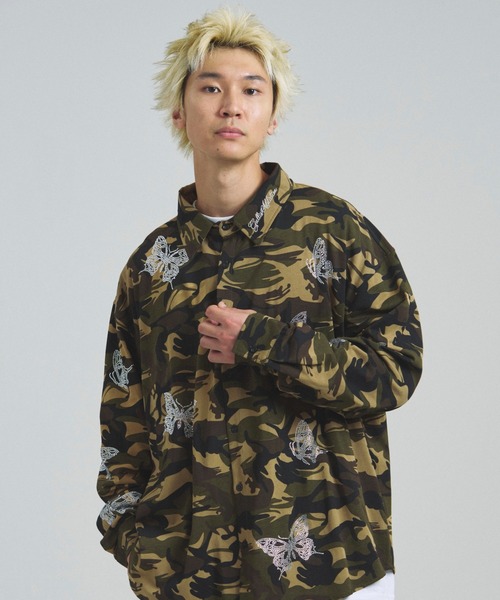 GALLIS ADDICTION(ガリスアディクション)の「GA BUTTERFLY-STONE SHIRT(シャツ/ブラウス・メンズ・チャコール/ブラック/カーキ・FREE)」の18枚目の写真