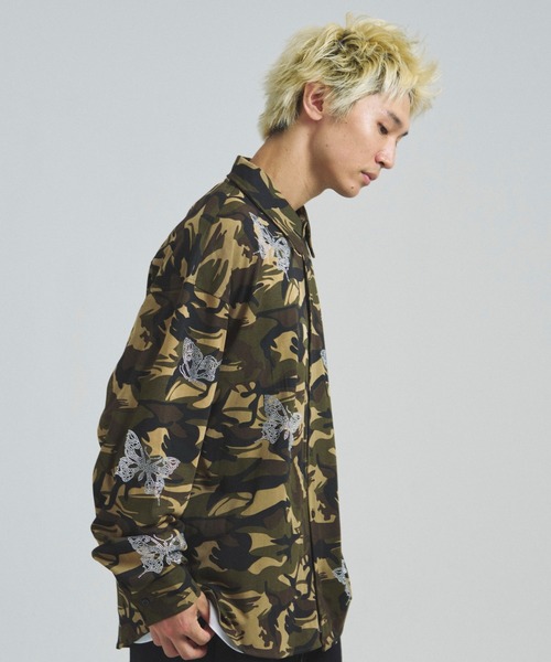 GALLIS ADDICTION(ガリスアディクション)の「GA BUTTERFLY-STONE SHIRT(シャツ/ブラウス・メンズ・チャコール/ブラック/カーキ・FREE)」の20枚目の写真