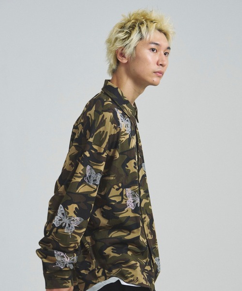 GALLIS ADDICTION(ガリスアディクション)の「GA BUTTERFLY-STONE SHIRT(シャツ/ブラウス・メンズ・チャコール/ブラック/カーキ・FREE)」の21枚目の写真