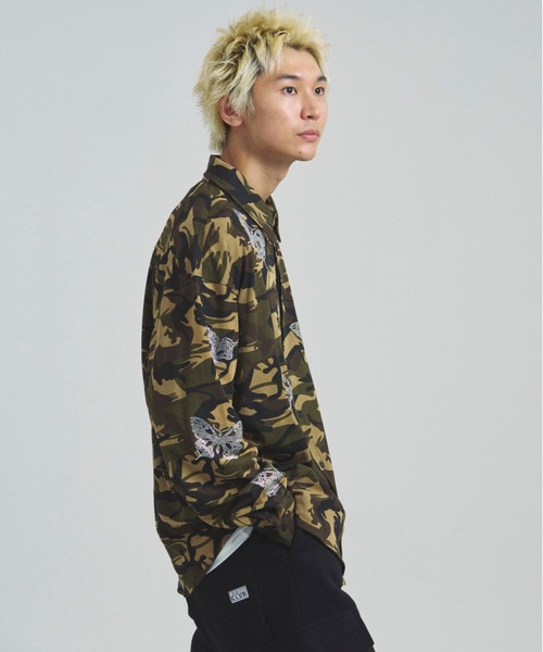GALLIS ADDICTION(ガリスアディクション)の「GA BUTTERFLY-STONE SHIRT(シャツ/ブラウス・メンズ・チャコール/ブラック/カーキ・FREE)」の22枚目の写真