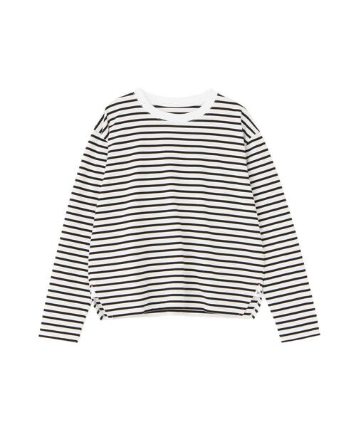 human woman（ヒューマンウーマン）の「◆ボーダーロングスリーブＴシャツ（Tシャツ/カットソー・レディース・ブラック系その他3/ブルー系その他3・MEDIUM）」の5枚目の写真