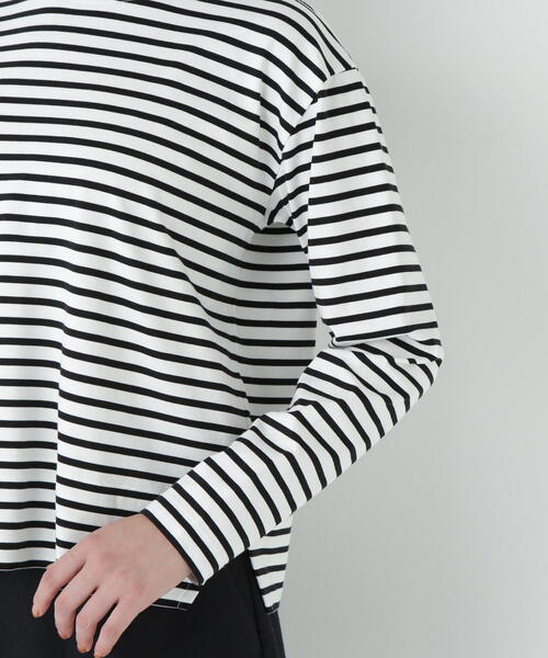 human woman（ヒューマンウーマン）の「◆ボーダーロングスリーブＴシャツ（Tシャツ/カットソー・レディース・ブラック系その他3/ブルー系その他3・MEDIUM）」の12枚目の写真