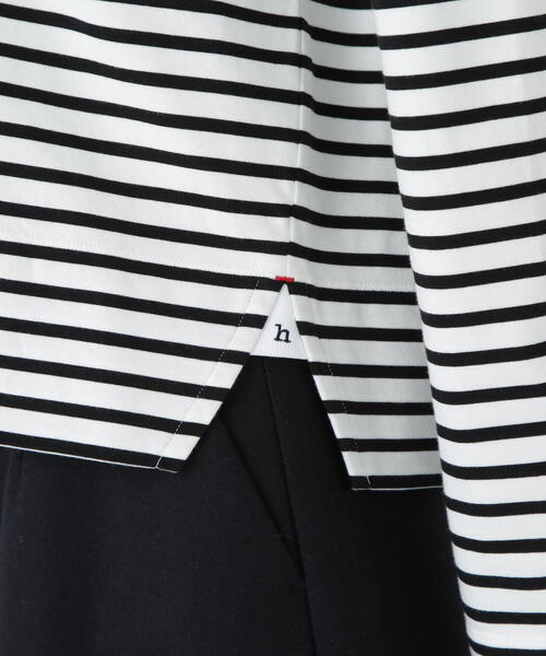 human woman（ヒューマンウーマン）の「◆ボーダーロングスリーブＴシャツ（Tシャツ/カットソー・レディース・ブラック系その他3/ブルー系その他3・MEDIUM）」の13枚目の写真