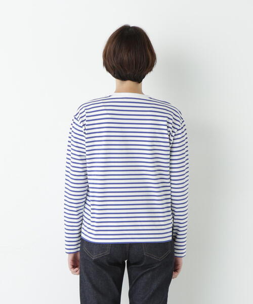 human woman（ヒューマンウーマン）の「◆ボーダーロングスリーブＴシャツ（Tシャツ/カットソー・レディース・ブラック系その他3/ブルー系その他3・MEDIUM）」の18枚目の写真