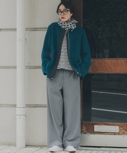 human woman（ヒューマンウーマン）の「◆ボーダーロングスリーブＴシャツ（Tシャツ/カットソー・レディース・ブラック系その他3/ブルー系その他3・MEDIUM）」の4枚目の写真