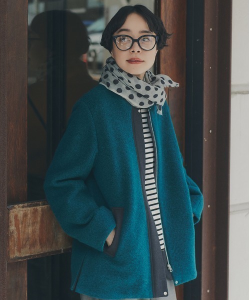 human woman（ヒューマンウーマン）の「◆ボーダーロングスリーブＴシャツ（Tシャツ/カットソー・レディース・ブラック系その他3/ブルー系その他3・MEDIUM）」の3枚目の写真