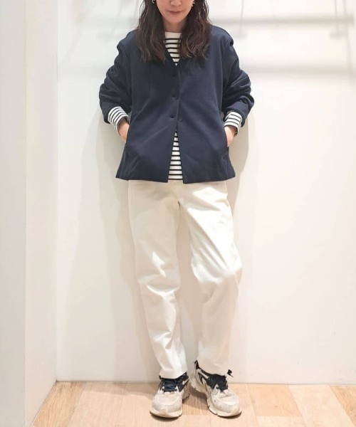 human woman（ヒューマンウーマン）の「◆ボーダーロングスリーブＴシャツ（Tシャツ/カットソー・レディース・ブラック系その他3/ブルー系その他3・MEDIUM）」の20枚目の写真