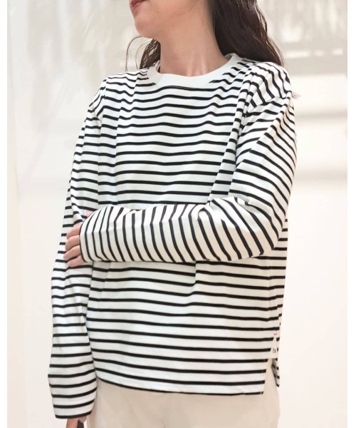 human woman(ヒューマンウーマン)の「◆ボーダーロングスリーブTシャツ(Tシャツ/カットソー・レディース・ブラック系その他3/ブルー系その他3・MEDIUM)」の8枚目の写真