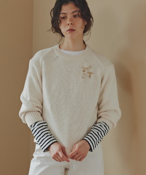 human woman（ヒューマンウーマン）の「◆ボーダーロングスリーブＴシャツ（Tシャツ/カットソー・レディース・ブラック系その他3/ブルー系その他3・MEDIUM）」の21枚目の写真