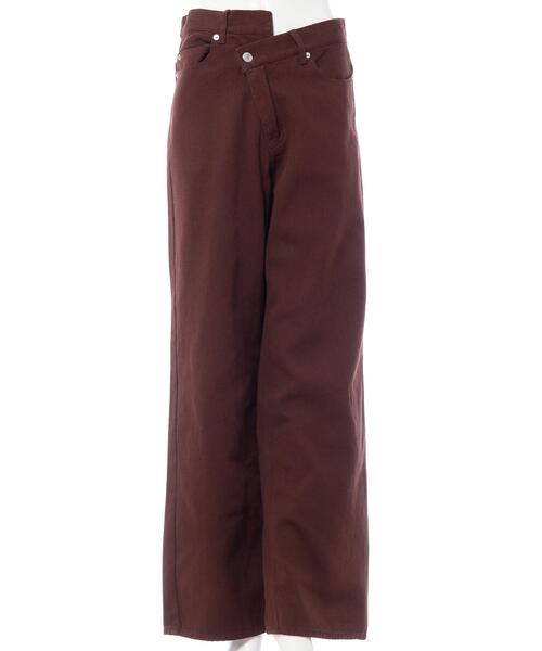 INGNI（イング）の「ウエストデザインワイドデニムパンツ／B（デニムパンツ・レディース・ブラウン/ブルー系その他4/ブルー系その他・S/M）」の4枚目の写真