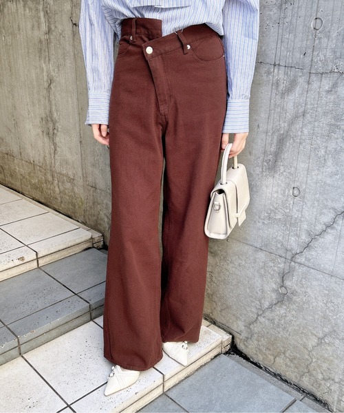 INGNI（イング）の「ウエストデザインワイドデニムパンツ／B（デニムパンツ・レディース・ブラウン/ブルー系その他4/ブルー系その他・S/M）」の11枚目の写真