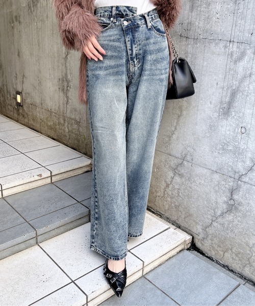 INGNI（イング）の「ウエストデザインワイドデニムパンツ／B（デニムパンツ・レディース・ブラウン/ブルー系その他4/ブルー系その他・S/M）」の17枚目の写真