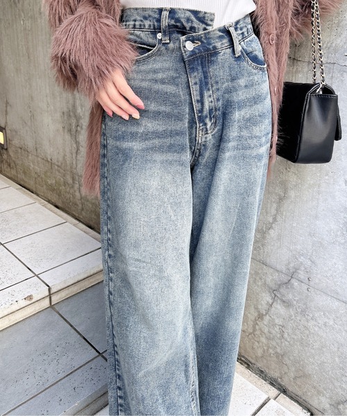 INGNI（イング）の「ウエストデザインワイドデニムパンツ／B（デニムパンツ・レディース・ブラウン/ブルー系その他4/ブルー系その他・S/M）」の15枚目の写真