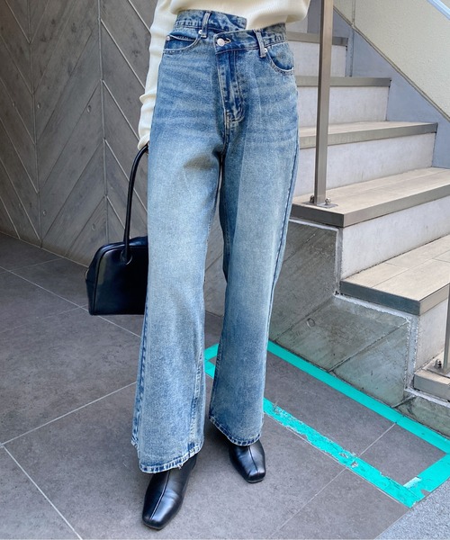 INGNI（イング）の「ウエストデザインワイドデニムパンツ／B（デニムパンツ・レディース・ブラウン/ブルー系その他4/ブルー系その他・S/M）」の20枚目の写真