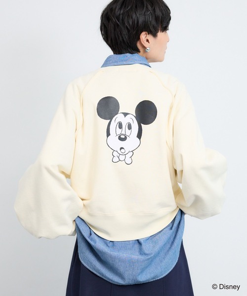 GOOD ROCK SPEED(グッドロックスピード)の「BARNYARDSTORM / GOOD ROCK SPEED別注 / Mickey / 裏起毛スウェット(スウェット・レディース・ネイビー/クリーム・FREE)」の4枚目の写真