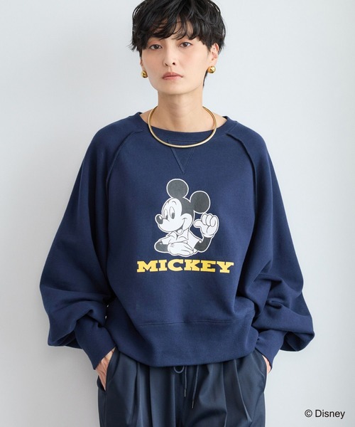 GOOD ROCK SPEED(グッドロックスピード)の「BARNYARDSTORM / GOOD ROCK SPEED別注 / Mickey / 裏起毛スウェット(スウェット・レディース・ネイビー/クリーム・FREE)」の8枚目の写真