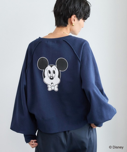 GOOD ROCK SPEED(グッドロックスピード)の「BARNYARDSTORM / GOOD ROCK SPEED別注 / Mickey / 裏起毛スウェット(スウェット・レディース・ネイビー/クリーム・FREE)」の9枚目の写真