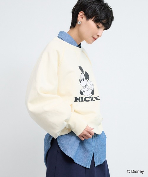 GOOD ROCK SPEED(グッドロックスピード)の「BARNYARDSTORM / GOOD ROCK SPEED別注 / Mickey / 裏起毛スウェット(スウェット・レディース・ネイビー/クリーム・FREE)」の17枚目の写真