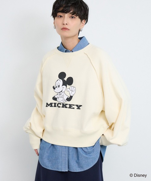 GOOD ROCK SPEED(グッドロックスピード)の「BARNYARDSTORM / GOOD ROCK SPEED別注 / Mickey / 裏起毛スウェット(スウェット・レディース・ネイビー/クリーム・FREE)」の18枚目の写真