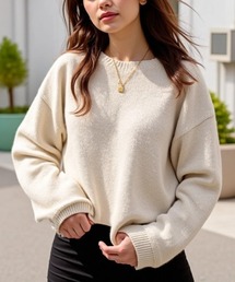 シンプルニットトップス
