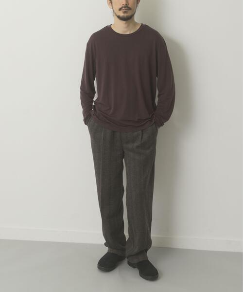 ITEMS URBANRESEARCH(アイテムズ アーバンリサーチ)の「Wool Blend Cut and Sewn(Tシャツ/カットソー・メンズ・ブラウン/ブラック/ダークグレー・MEDIUM/LARGE)」の5枚目の写真