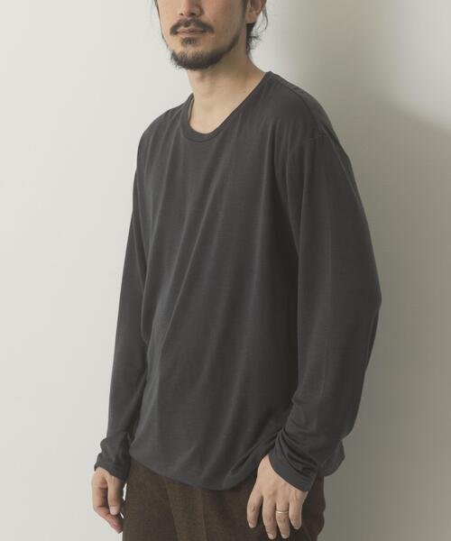 ITEMS URBANRESEARCH(アイテムズ アーバンリサーチ)の「Wool Blend Cut and Sewn(Tシャツ/カットソー・メンズ・ブラウン/ブラック/ダークグレー・MEDIUM/LARGE)」の10枚目の写真