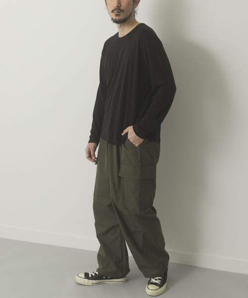 ITEMS URBANRESEARCH(アイテムズ アーバンリサーチ)の「Wool Blend Cut and Sewn(Tシャツ/カットソー・メンズ・ブラウン/ブラック/ダークグレー・MEDIUM/LARGE)」の19枚目の写真