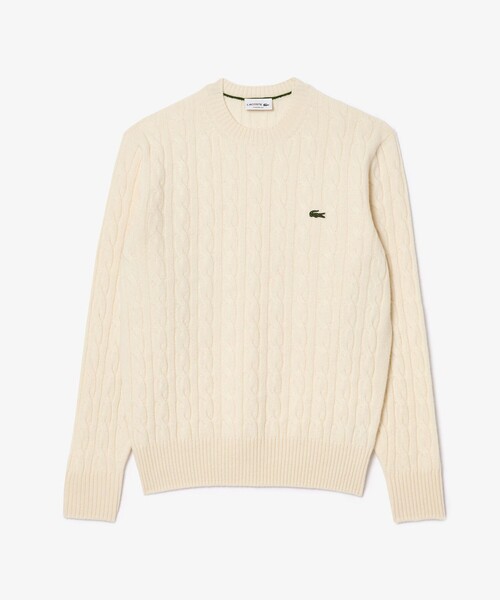 セール】ミドルゲージ ウールケーブルニット（ニット/セーター