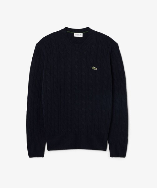 LACOSTE(ラコステ)の「ミドルゲージ ウールケーブルニット(ニット/セーター・メンズ・ネイビー/オフホワイト・2/3/4/5)」の22枚目の写真