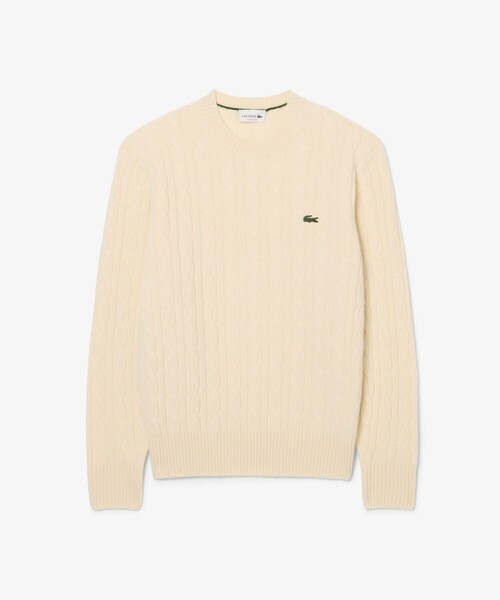 LACOSTE(ラコステ)の「ミドルゲージ ウールケーブルニット(ニット/セーター・メンズ・ネイビー/オフホワイト・2/3/4/5)」の16枚目の写真