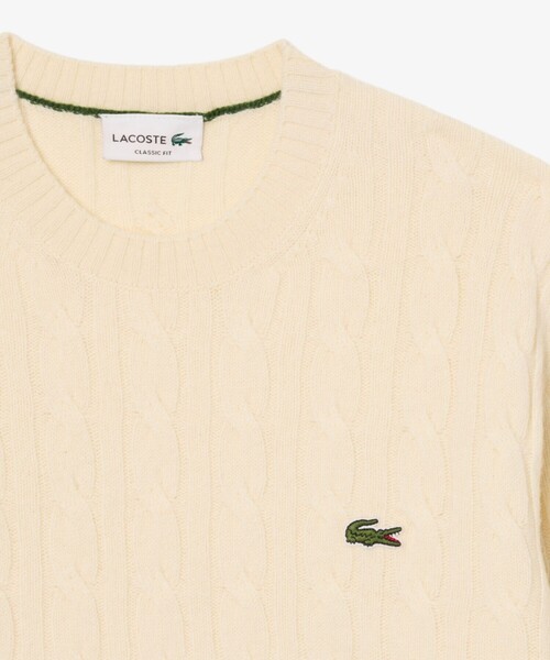LACOSTE(ラコステ)の「ミドルゲージ ウールケーブルニット(ニット/セーター・メンズ・ネイビー/オフホワイト・2/3/4/5)」の17枚目の写真