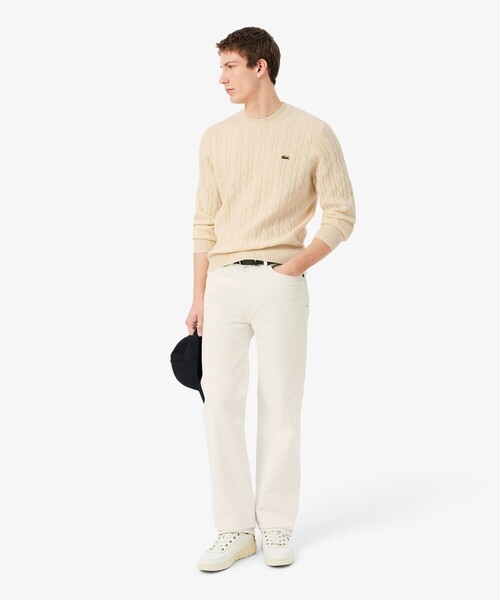 LACOSTE(ラコステ)の「ミドルゲージ ウールケーブルニット(ニット/セーター・メンズ・ネイビー/オフホワイト・2/3/4/5)」の19枚目の写真