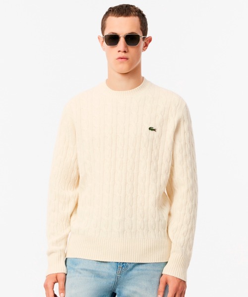 セール】ミドルゲージ ウールケーブルニット（ニット/セーター