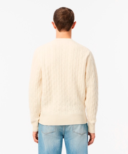 LACOSTE(ラコステ)の「ミドルゲージ ウールケーブルニット(ニット/セーター・メンズ・ネイビー/オフホワイト・2/3/4/5)」の10枚目の写真