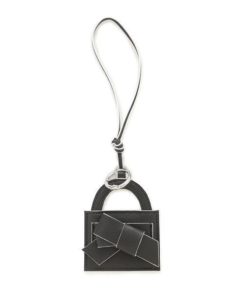 FRAY I.D（フレイアイディー）の「【ルエル】リボンミラーチャーム（キーケース/キーアクセサリー・レディース・ライトブルー/ブラック/ホワイト・F）」の2枚目の写真