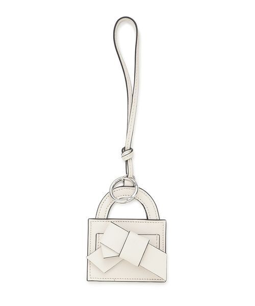 FRAY I.D（フレイアイディー）の「【ルエル】リボンミラーチャーム（キーケース/キーアクセサリー・レディース・ライトブルー/ブラック/ホワイト・F）」の5枚目の写真