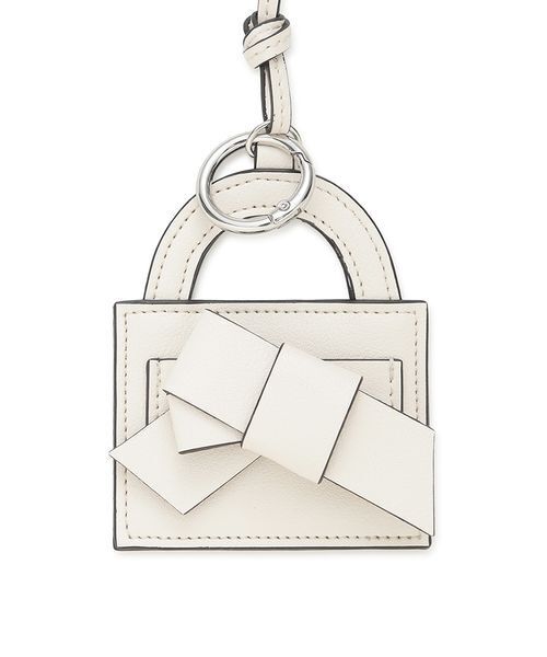 FRAY I.D（フレイアイディー）の「【ルエル】リボンミラーチャーム（キーケース/キーアクセサリー・レディース・ライトブルー/ブラック/ホワイト・F）」の7枚目の写真