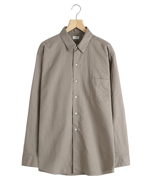 CIOTA（シオタ）の「CIOTA / シオタ：Regular Collar Long Sleeve Shirt：SHLM-108-CL[STD]（シャツ/ブラウス・メンズ・オフホワイト/ライトグレー・6/5）」の2枚目の写真