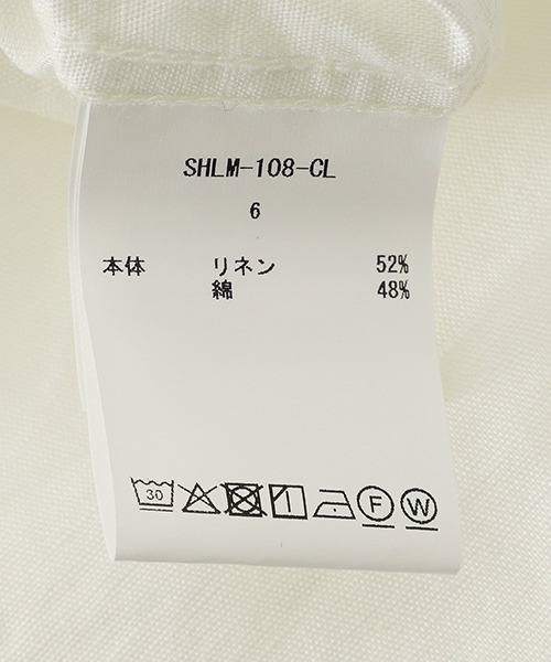 CIOTA（シオタ）の「CIOTA / シオタ：Regular Collar Long Sleeve Shirt：SHLM-108-CL[STD]（シャツ/ブラウス・メンズ・オフホワイト/ライトグレー・6/5）」の5枚目の写真