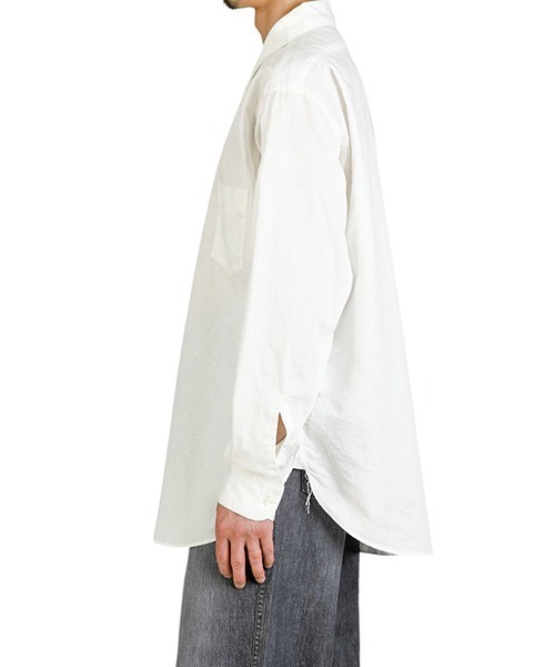 CIOTA（シオタ）の「CIOTA / シオタ：Regular Collar Long Sleeve Shirt：SHLM-108-CL[STD]（シャツ/ブラウス・メンズ・オフホワイト/ライトグレー・6/5）」の7枚目の写真