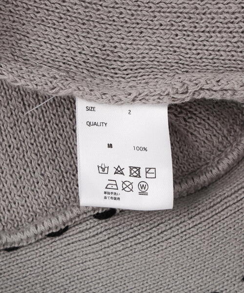 Chica（チカ）の「Chica/チカ/hand stich cardigan（カーディガン/ボレロ・レディース・ブラック/グレー・1/2）」の14枚目の写真