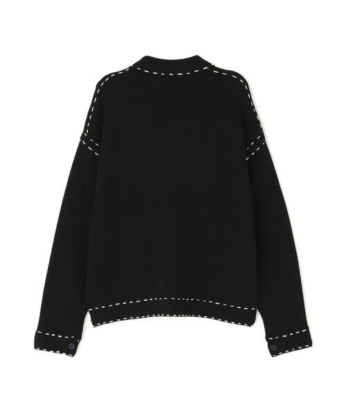 Chica（チカ）の「Chica/チカ/hand stich cardigan（カーディガン/ボレロ・レディース・ブラック/グレー・1/2）」の3枚目の写真