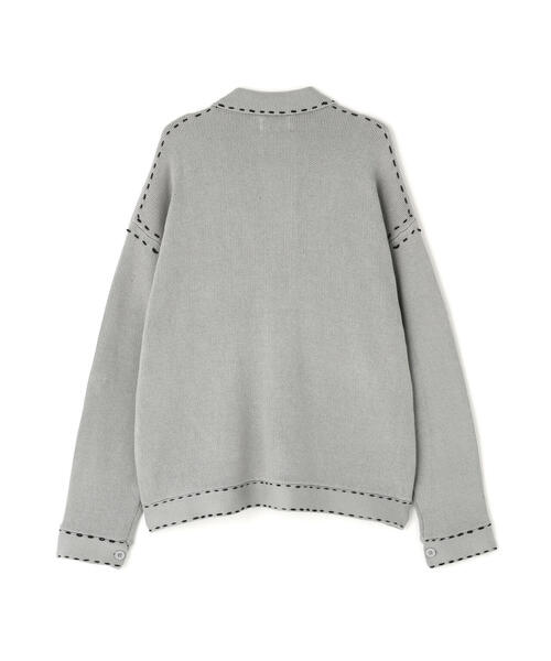 Chica（チカ）の「Chica/チカ/hand stich cardigan（カーディガン/ボレロ・レディース・ブラック/グレー・1/2）」の4枚目の写真