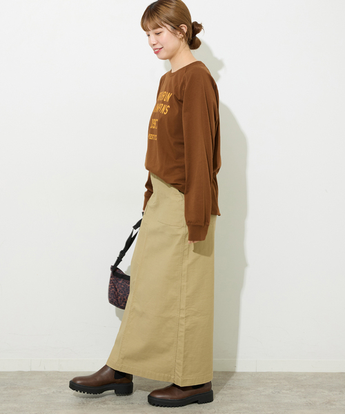 JOURNAL STANDARD relume（ジャーナルスタンダード　レリューム）の「《追加》ラグランスリーブカレッジロングスリーブTEE（Tシャツ/カットソー・レディース・ボルドー/チョコ/ホワイト×ホワイト/ブラックミックス・FREE）」の6枚目の写真
