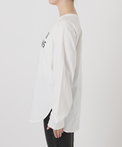 JOURNAL STANDARD relume（ジャーナルスタンダード　レリューム）の「《追加》ラグランスリーブカレッジロングスリーブTEE（Tシャツ/カットソー・レディース・ボルドー/チョコ/ホワイト×ホワイト/ブラックミックス・FREE）」の16枚目の写真