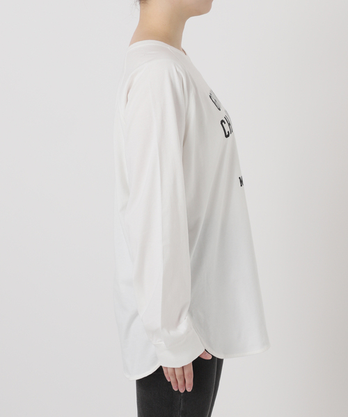 JOURNAL STANDARD relume（ジャーナルスタンダード　レリューム）の「《追加》ラグランスリーブカレッジロングスリーブTEE（Tシャツ/カットソー・レディース・ボルドー/チョコ/ホワイト×ホワイト/ブラックミックス・FREE）」の18枚目の写真