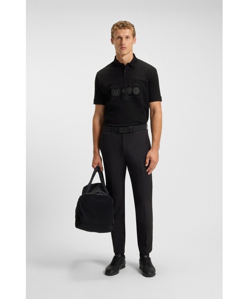 BOSS(ボス)の「リラックスフィット ポロシャツ コットン ゴルフアートワーク(ポロシャツ・メンズ・グリーン/ブラック・L/S/XXL/XL/M/XXXL/XS)」の4枚目の写真